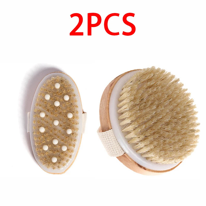 Shower Brush for The Back Handheld Dry Brushing Body Exfoliating Brush Bathroom Cellulite Back Bath Massage  Brush