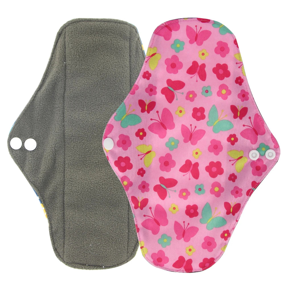Ohbabyka Panty Liner Cloth Menstrual Pad Mama Sanitary Reusable Soft Washable Charcoal Period Napkins