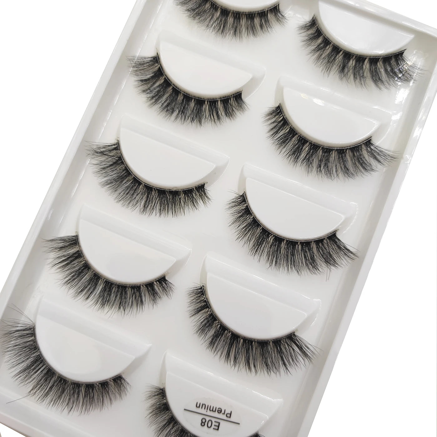 Transparent 3D Mink Eyelashes, Natural Clear False Eye Lashes, Soft Invisible Eyelash, Wispy Makeup Faux Cils, H13 X08, 5 Pairs