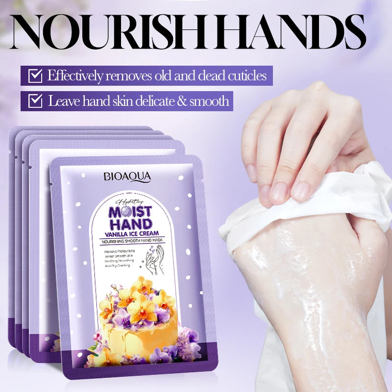 5 Pairs BIOAQUA Hand Mask Moisturizing Whitening Anit-aging Anti Wrinkles Exfoliating Hand Gloves Hands Exfoliator Skin Care