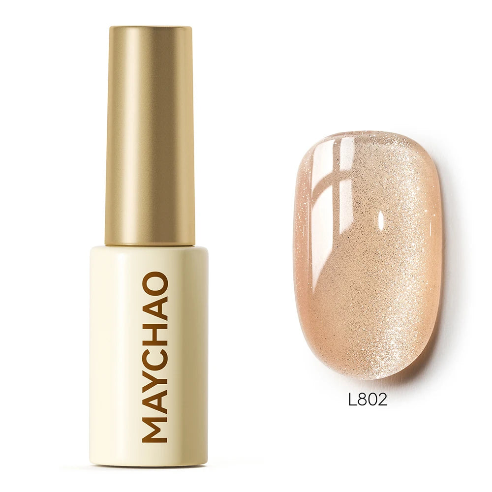 MAYCHAO 5ML Gel Nail Polish 9D Laser Diamond Glitter Cat Eye Gel Semi-Permanent Soak Off UV LED Gel Nail Manicure Tools Nail Art