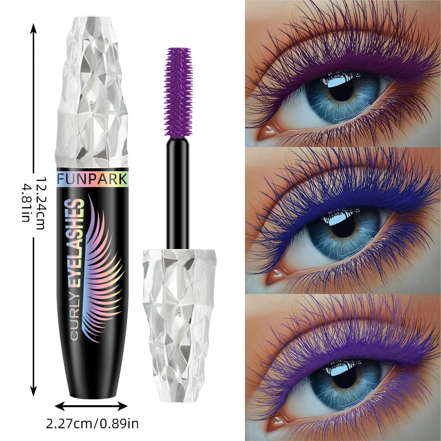 5D Mascara with Big Eyes Waterproof Thickening Lengthening Curling Liquid Fiber Mascara Eyelash Extension Makeup Gifts for Women