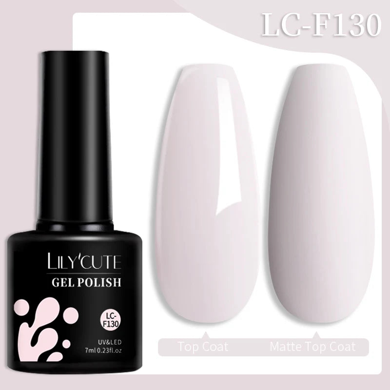 LILYCUTE 7ML Jelly Amber Gel Nail Polish Brown Crystal Translucent Dull Color Nail Art Gel Semi Permanent UV Gel Polish Varnish