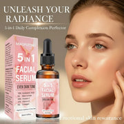 5-in-1 Face Serum Collagen Vitamin C Moisturizing Brightening Essence Skin-Firming Multi-Effect Essence Face Skin Care
