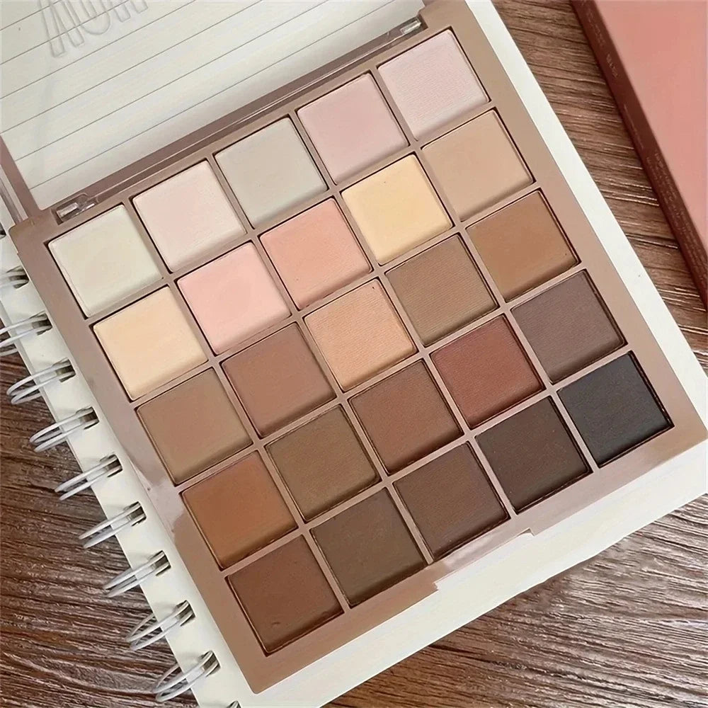 25 Color Eyeshadow Palette Natural Gray Brown Earthy Tone Coffee Chocolate Style Makeup Shadows for Eyes Make Up Women Cosmetics