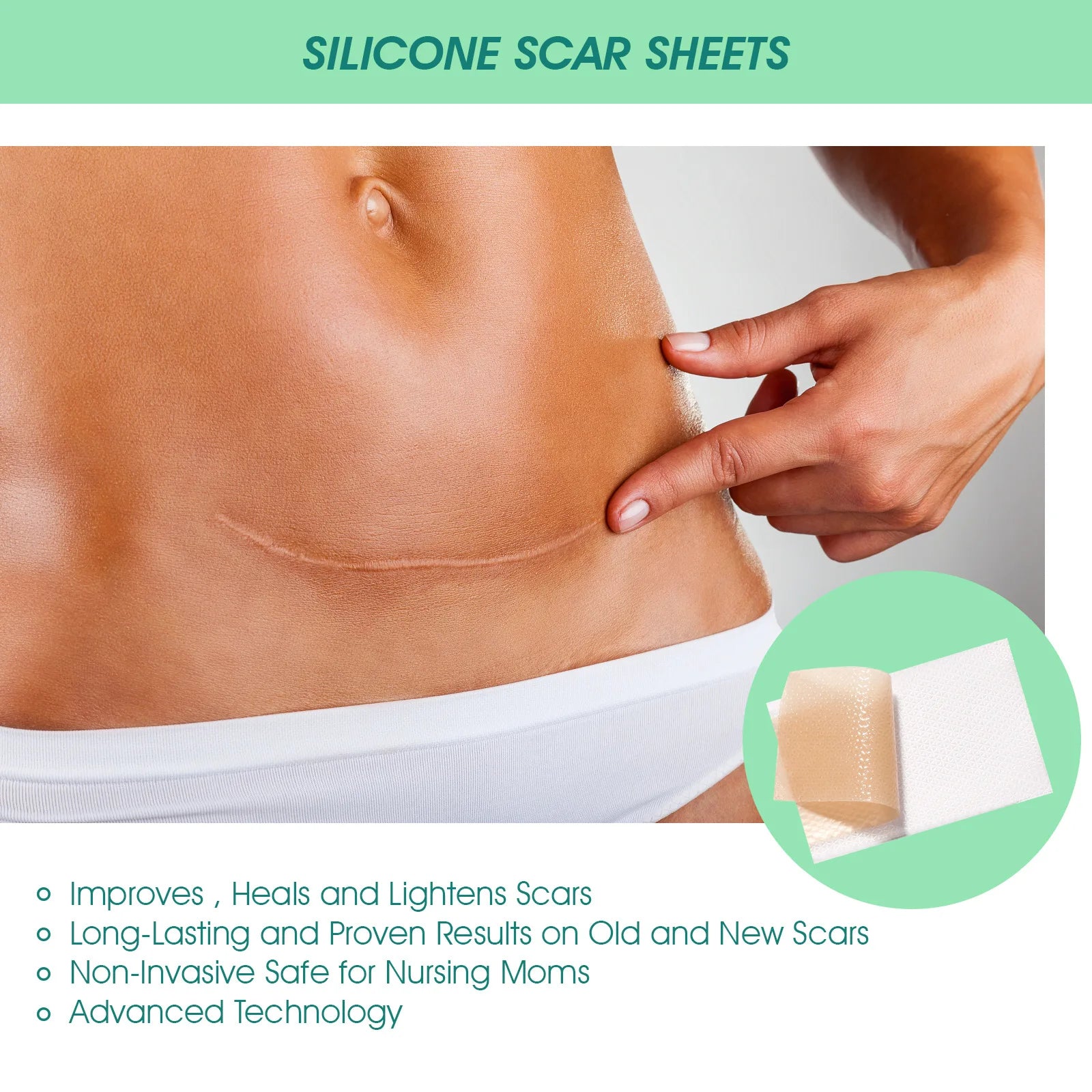 Scar Patches Remove Silicone Gel Sheet Correctors Burn Wounds Efficient Surgery Scar Tape Skin Repair Self-Adhesive Scar Cover