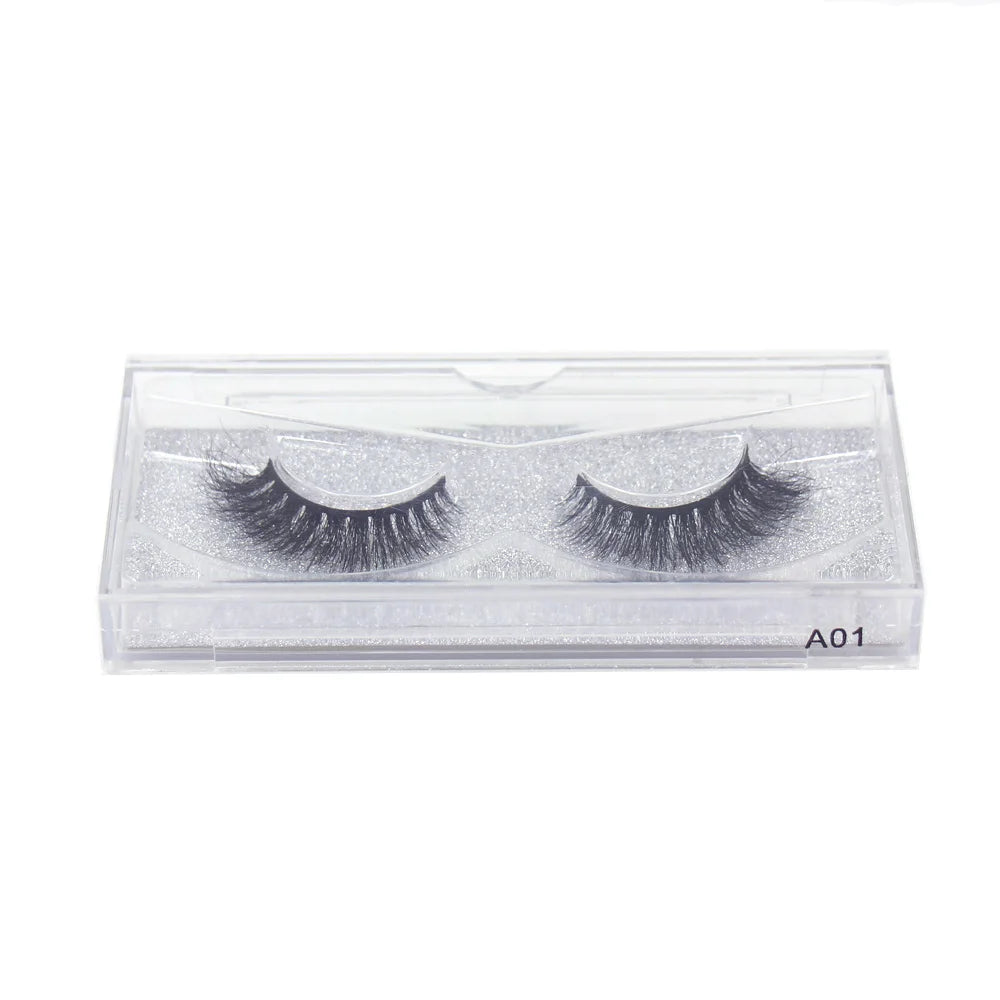 AMAOLASH Mink False Eyelashes 3D Mink Lashes Handmade Glamorous Strip Lashes Volume Fake Eyelashes Natural Long Eye Lashes A10
