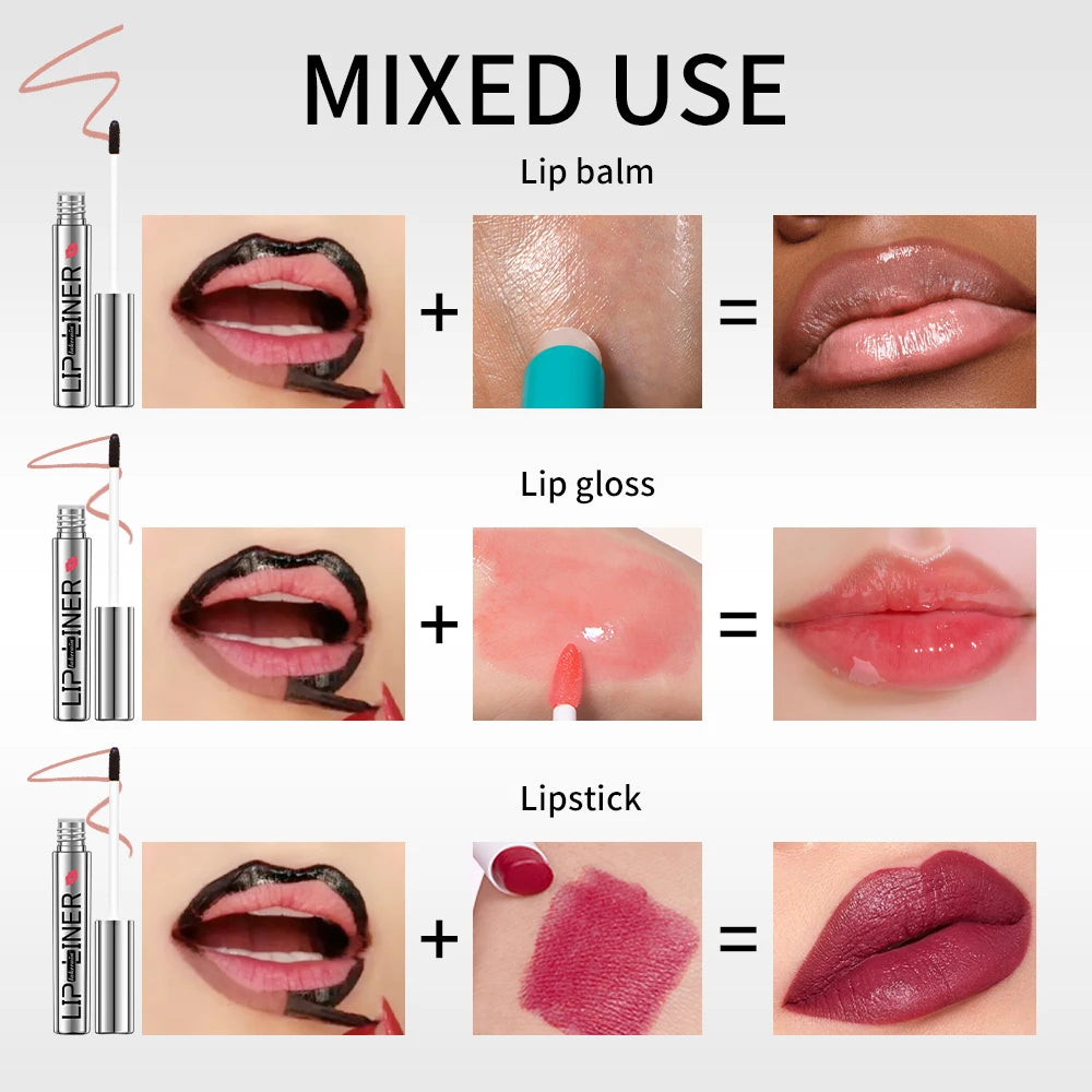 4colors Peel Off Lip Liner Waterproof Long Lasting Lipliner Pencil Moisturising Lips Gloss Tattoo Lipgloss Lipsticks Cosmetics