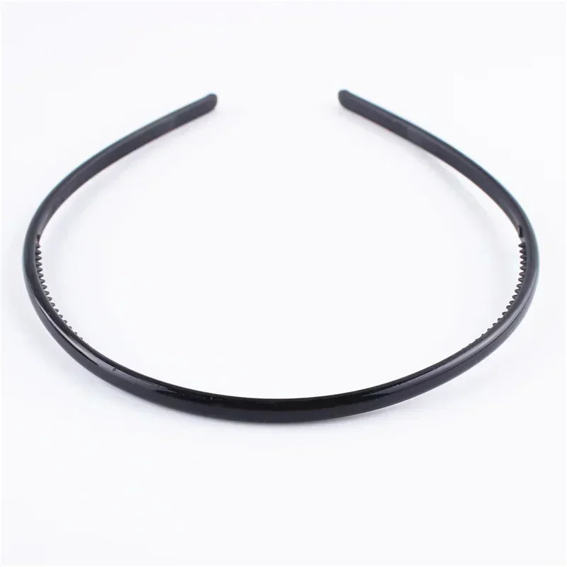 Simple Black Headband for Men Versatile with Teeth Anti Slip Headband for Pressed Hair Women's Facial Hair Clip