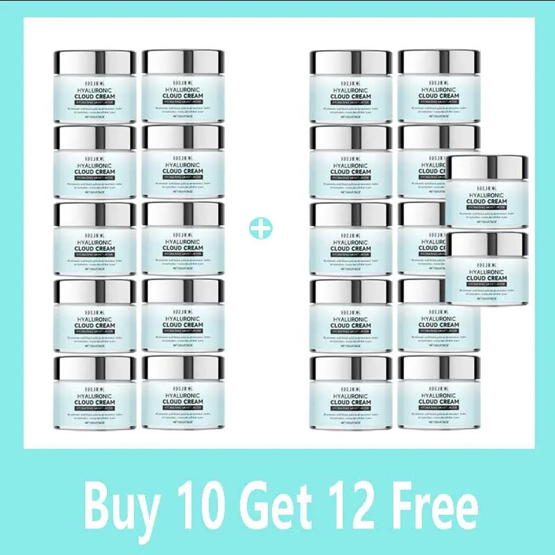 Hyaluronic Cloud Cream Hydrating Non-Greasy Lightweight Tighten Brightening Smoothing Nourishing Makeup Primer Face Cream