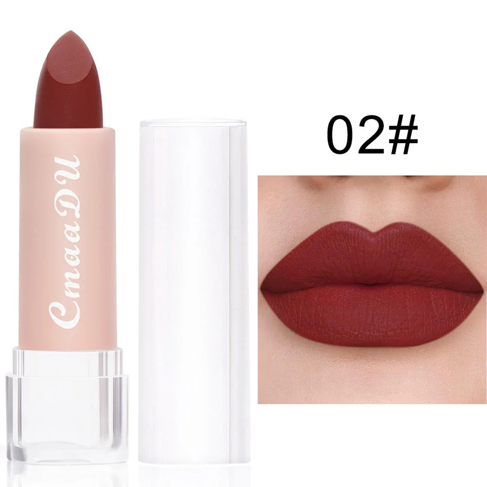 Matte Lipstick Bean Paste Pink Color Lips Makeup Waterproof Long Lasting Cosmetic Moisturizer Lip Stick 15 Color Daily Make Up
