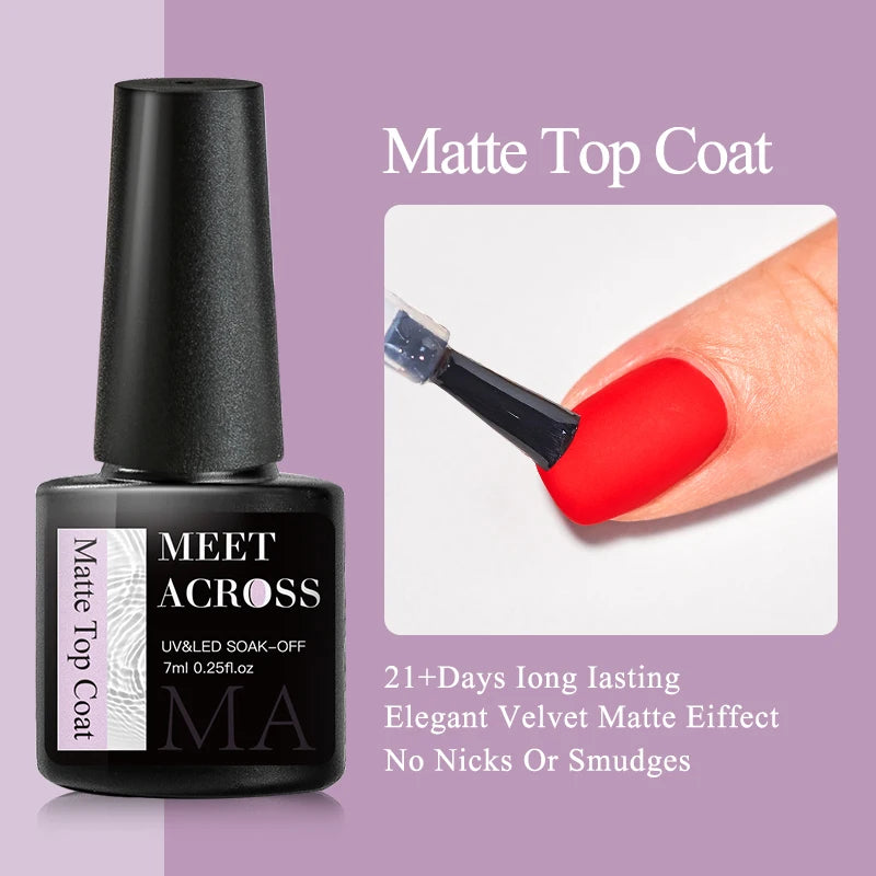 MEET ACROSS 7ml Pink Glitter Rubber Base Nail Gel Polish Sparkling Gold Foil DIY Nail Art Painting Gel Long Lasting Varnish