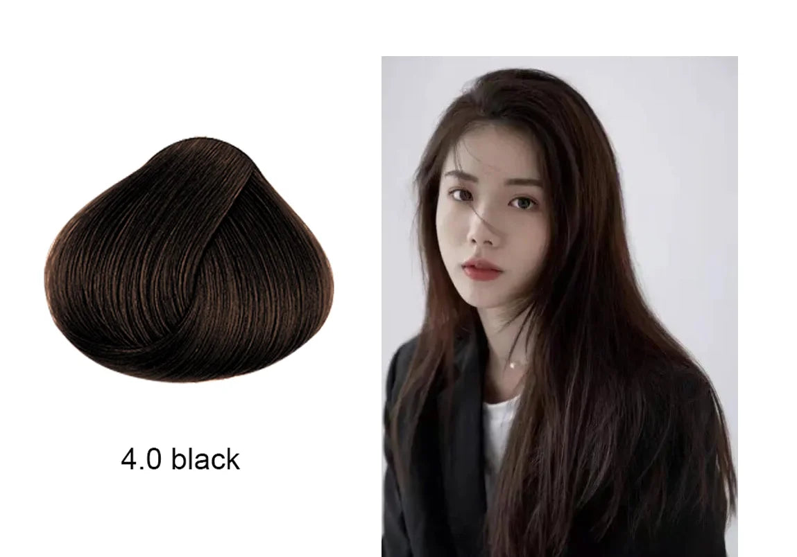 Mokeru 500ml Argan Oil Essence Natural Long Lasting Dark Brown Permanent Hair Dye Shampoo For Gray Hair Women Fast Color Dyeing