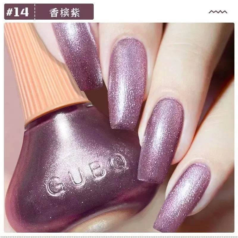 12ml  No-bake Quick Dry Nail Polish Shimmer Nail Polish Quick Dry No Peelable Long Lasting Nail Art Varnish 45 Colors