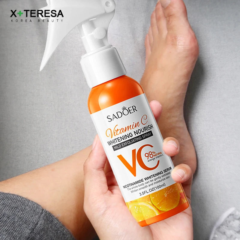 Vitamin C Gentle Face Exfoliating Peeling Gel Body Cleansing Scrub Foot Peeling Spray Blackhead Removal Face Cleanser 100ml