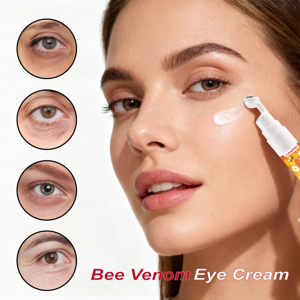 Bee Venom Eyes Cream Stick Dark Circles Remove Eye Bags Under Eye Hyaluronic Acid Moisturizing Serum Against Puffiness Eye Care