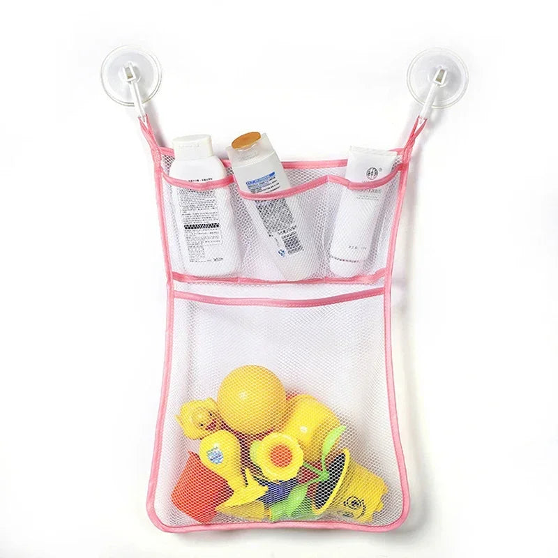 New Cute Animal Bath Toys Kids Baby Tidy Storage Suction Bathroom Bathtub Doll Hanging Bag Basket Mesh Storage Bag Water Toys
