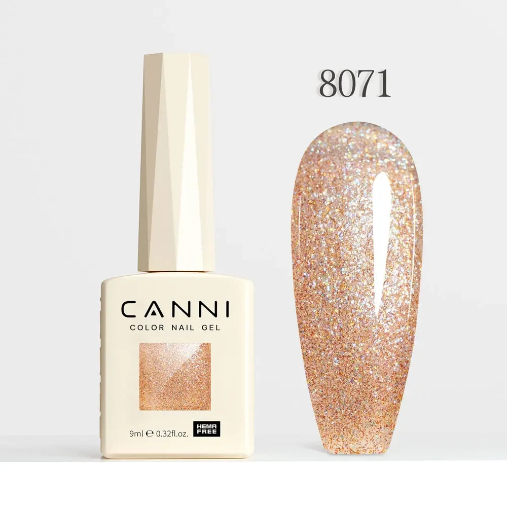 CANNI HEMA TPO FREE Gel Nail Polish Galaxy Cat Eye Gel Magnet Glitter Diamond Sparkle Gorgeous Color Soak Off UV LED Gel Lacquer
