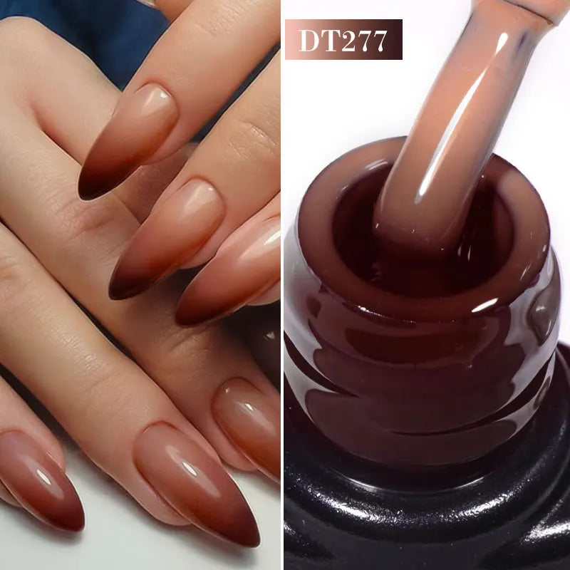 MEET ACROSS 7ml 36Colors Glitter Thermal Gel Nail Polish 3 Colors Changing Soak Off Gel Winter Semi Permanant Nail Art Varnish