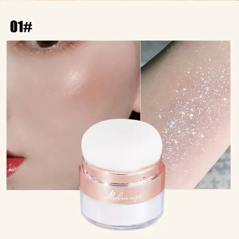 Sparkling Fairy Powder Highlighter -Shimmering Contour Blush for Brightening and Defining Your Features Create a Sparkling Look
