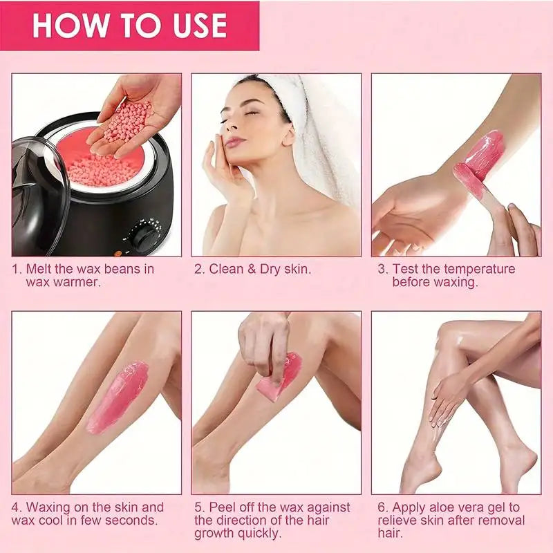 50g Hot Wax Hair Removal Depilatory Waxing Wax Beads for Wax Heater Painless for Body Hairs Removal Beans