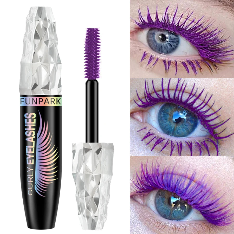 5D Mascara with Big Eyes Waterproof Thickening Lengthening Curling Liquid Fiber Mascara Eyelash Extension Makeup Gifts for Women