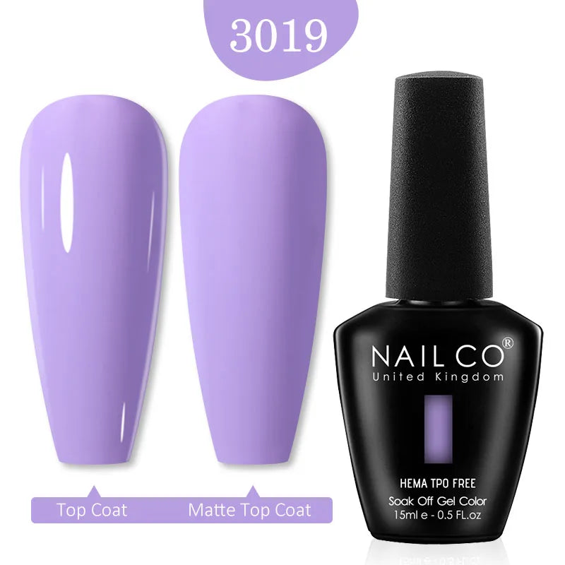 NailCO Pink Colors HEMA FREE Gel Nail Polish Nail Art Vernis Semi Permanent UV Lamp Gel Manicure for Nails Supplies Gel Polish