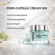 PDRN Capsule Cream 100, Hydrating Face Moisturizer with 100,000ppm PDRN, Hyaluronic Acid, 9 Peptides, Firming & Nourishing Cream
