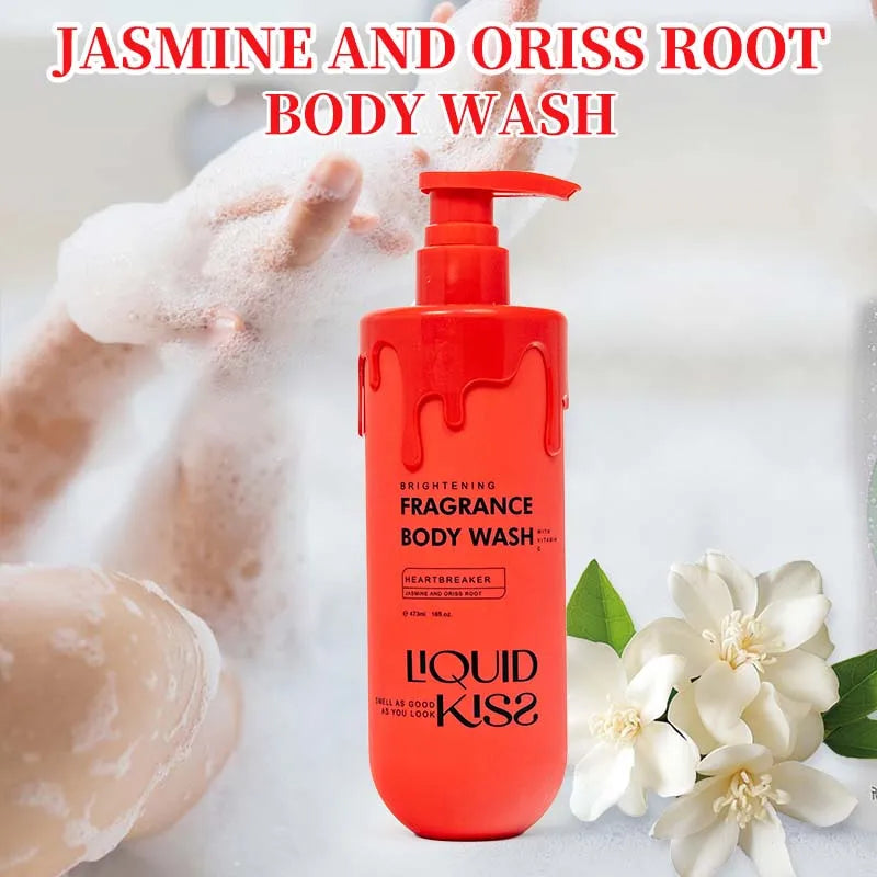 LIQUID KISS Relief Body Wash for Women 3 Pcs 16 Oz Oat Etract Vitamin C Hyaluronic Acid  Moisturizing Shower Deep Moisture