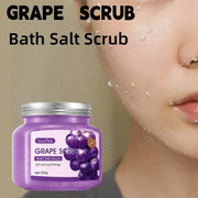 Grape Bath Salt Scrub 350g, Exfoliating, Moisturizing, and Smoothing, Facial and Body Scrub, Hypoallergenic, Physical Exfoliation, Can Be Used on Legs, Knees, Feet, Arms, Hands, and the Entire Body, a Great Gift for Family an