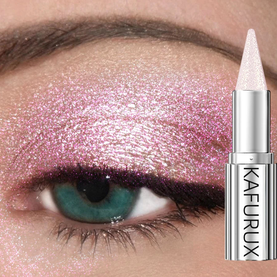 12 Colors 1PC Waterproof Eyeshadow Sticks Long Lasting High Pigmented Shimmer Metallic Glitter Eye Shadow Makeup Brown Cosmetic
