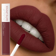 8 Color Easy To Apply Velvet Matte Lip Glaze Waterproof Lasting Liquid Lipstick Red Brown Non Stick Cup Matte Lip Gloss Cosmetic