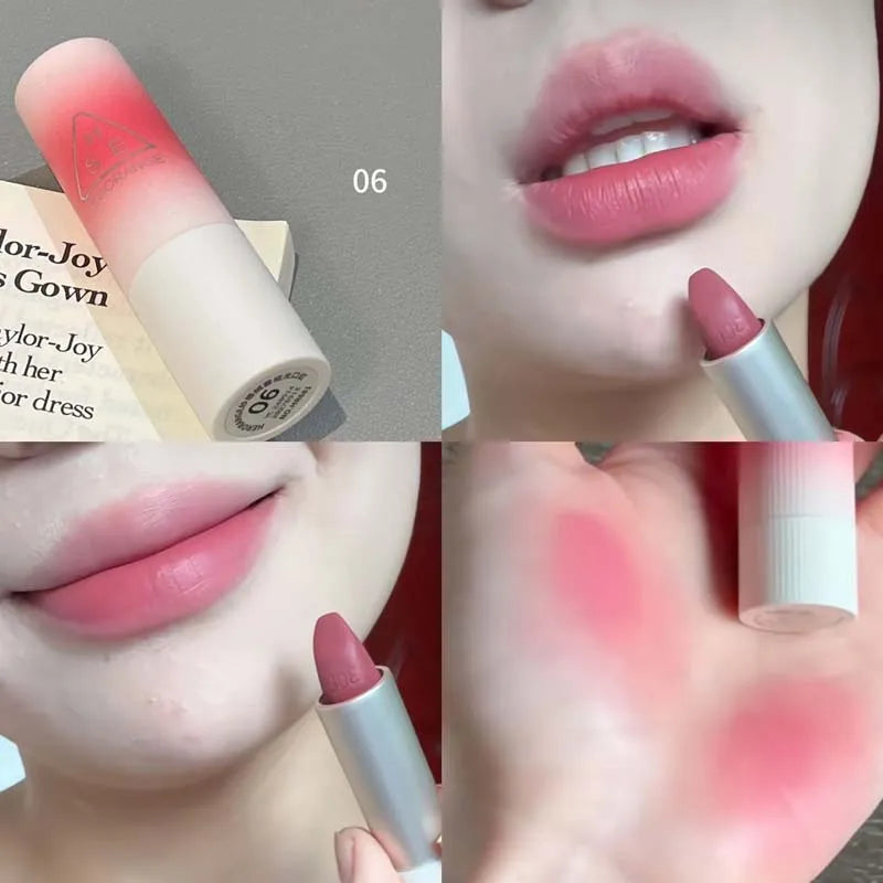 HERORANGE Yarn Felt Velvet Fog Matte Lipstick Fog Face Velvet Color Holding Makeup Lifting Color Whitening Lipstick