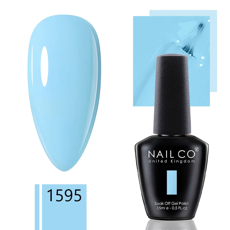 NAILCO 15ml Dark Gel Nail Polish Semi-permanent Varnish Hybrid UV Nails Art Glitter Colors Gel Polish Manicure Enamels For Nails