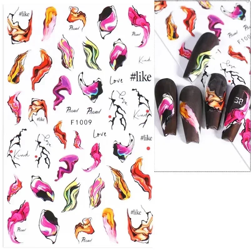 Cherry Blossom 3D Nail Stickers White Flower Petals Nail Art Decals Elegant Wedding Design Spring Sakura Manicure Slider Decor