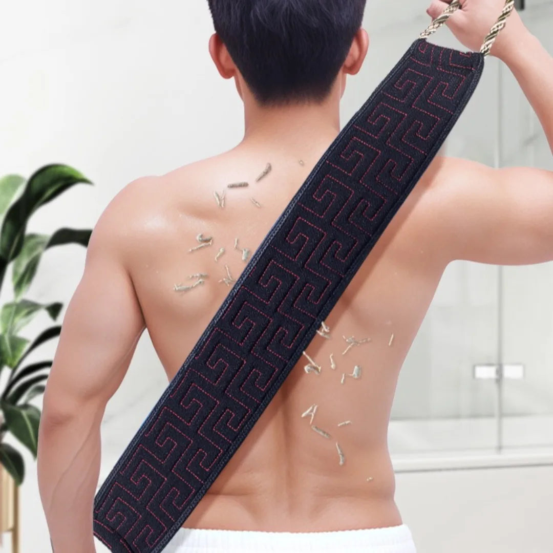 Dual Side Back Scrubbing Towel Durable Shower Exfoliating Bath Belt Glove Wisp For Body Washcloth Japanese Rear Scrub Pull Strap