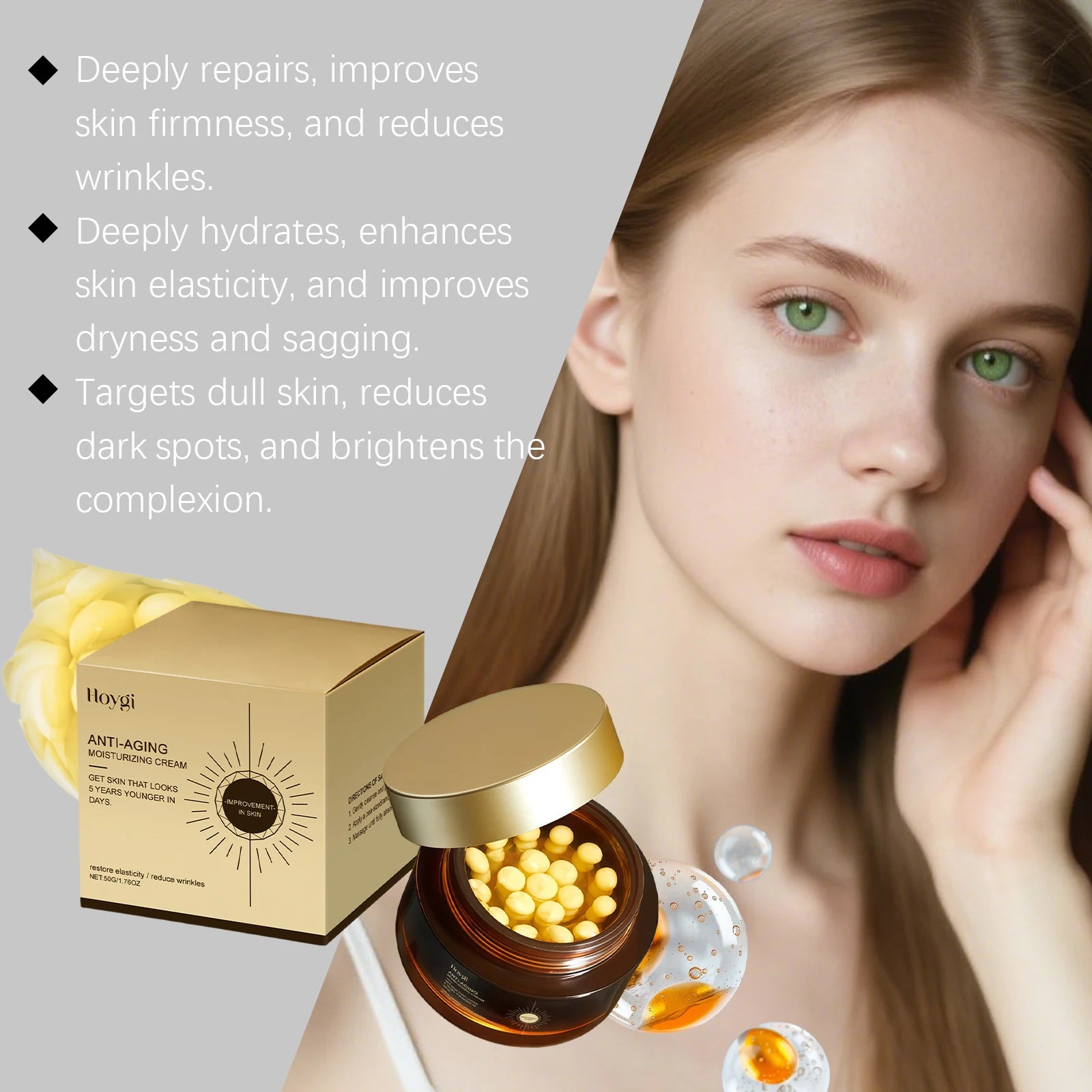 Retinol Lifting Firming Facial Cream Moisturizing Wrinkle Remover Smoothing Collagen Hyaluronic Acid Creams Skincare Products
