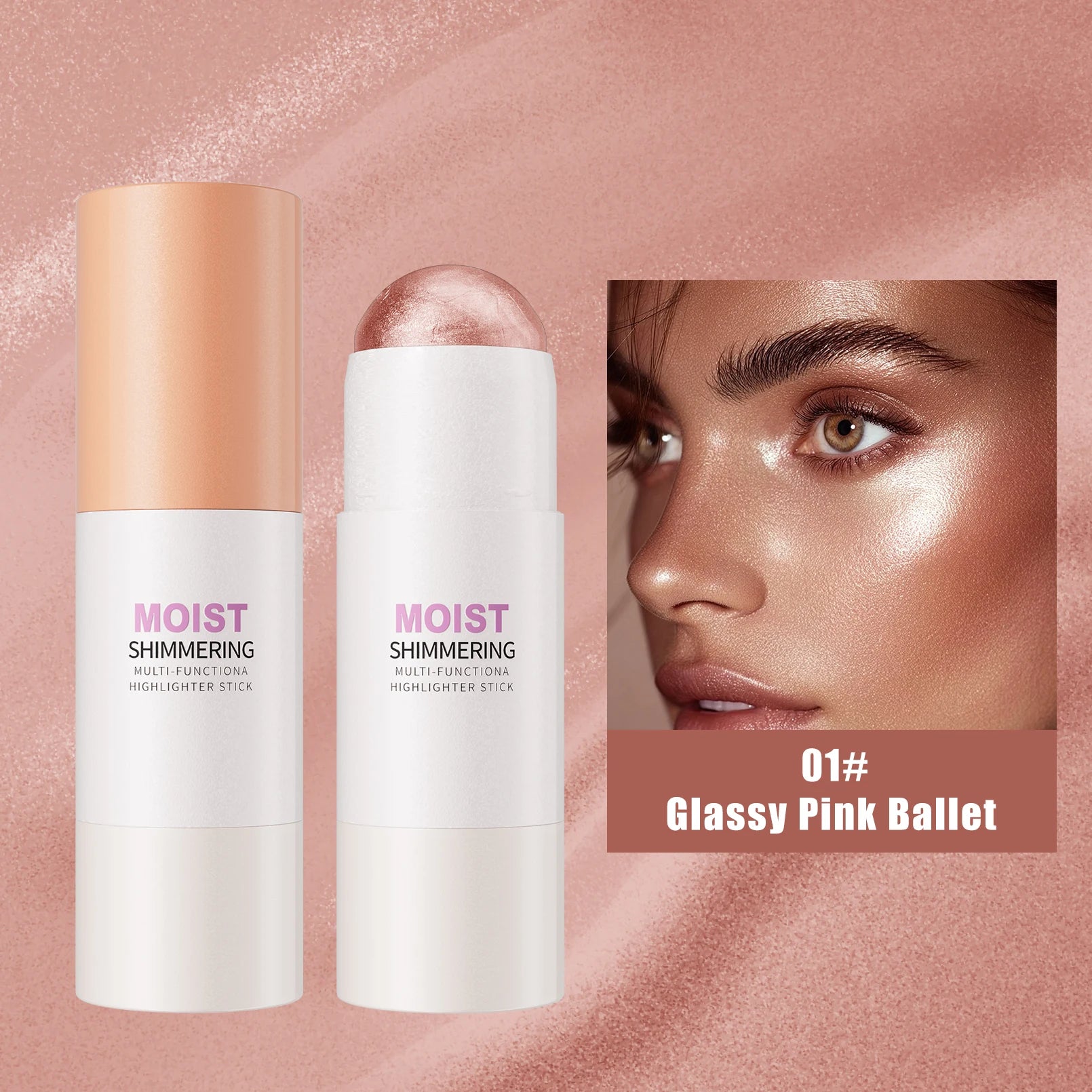 5 Colors Water Light High Gloss Stick Bronzer Shimmer Highlighter Blush Waterproof Face Contour Brighten Stereo Facial Makeup