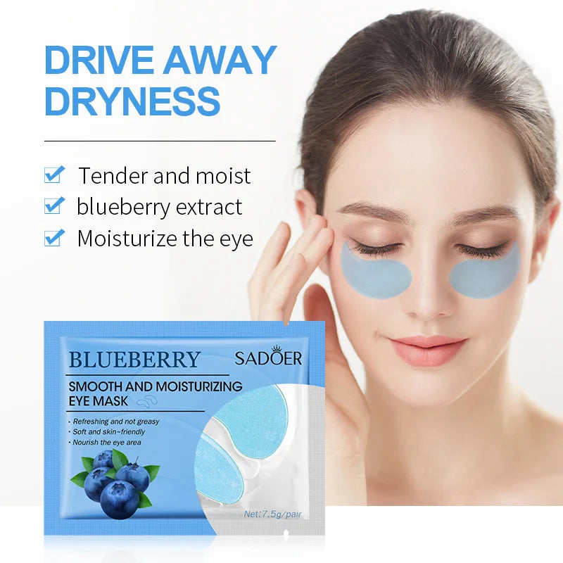 10 Pairs SADOER Crystal Collagen Eye Mask Anti Wrinkle Dark Circles Removal Eyes Bags Moisturizing Eye Patches Skin Care