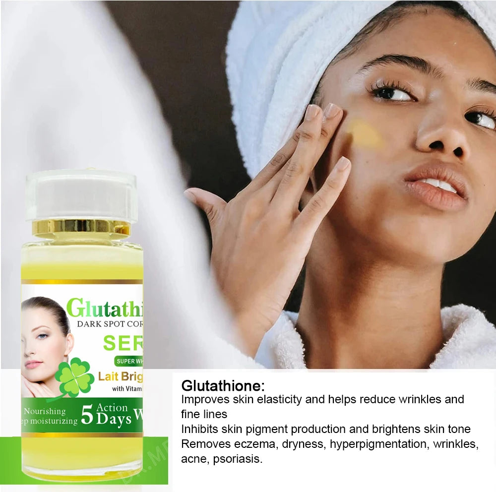 120ml Glutathione Serum for Face & Eye for Brightening Skin,Dark Spot Corrector,With Vitamin E&C