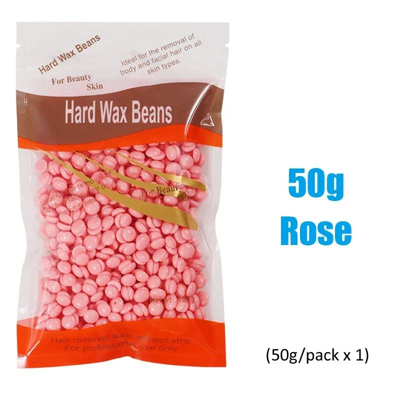 50g/200g/500g Hard Wax Beans for Hair Removal Body European Brazilian Pearl for Wax Warmer Waxing Beans for Wax Heater Machine