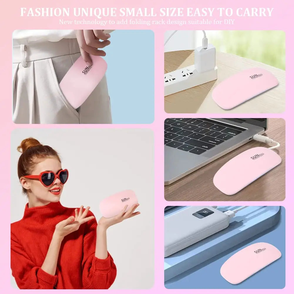 Nail Lamp Foldable 6W UV Led Lamp For Nails Machine UV Leds Gel Quick Drying Dryer Lamp Manicure Tool Professional Equipment