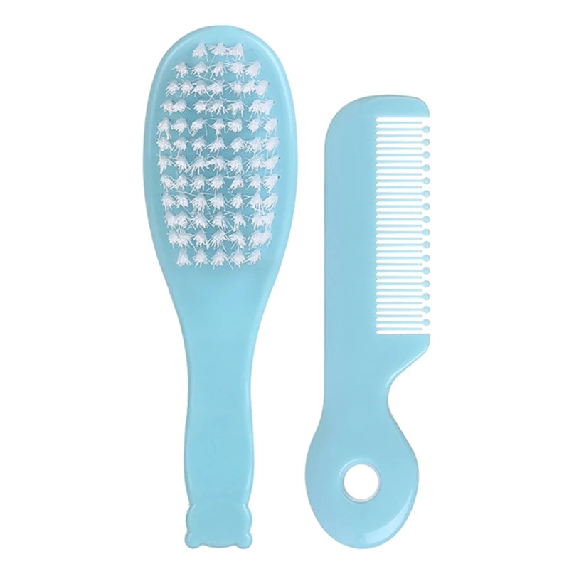 Baby Hair Brush & Comb Set Children Hair Brush Soft Nylon Bristle Cradle Caps Hair Brush for Toddler Infant  Massage