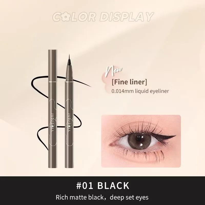Judydoll Liquid Eyeliner, Ultra Fine Liquid Eyeliner Waterproof with Smooth Strong Fibres, Smudge-proof, Longwearing, Smooth