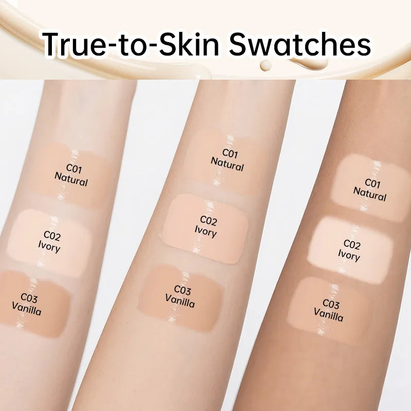 CATKIN BB Cream Air Cushion Foundation Moisture Natural Cover Concealer + Free Refill Medium/Light 0.46 Ounce