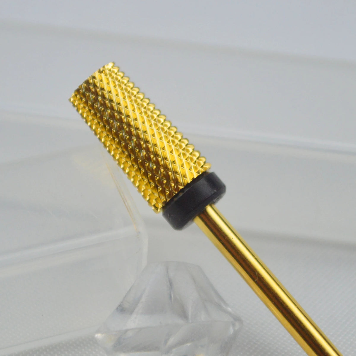RolinStar 6.6 Large Trapezium Tapered Barrel Gold Silver steel Carbide milling cutter nail drill bit manicure pedicure