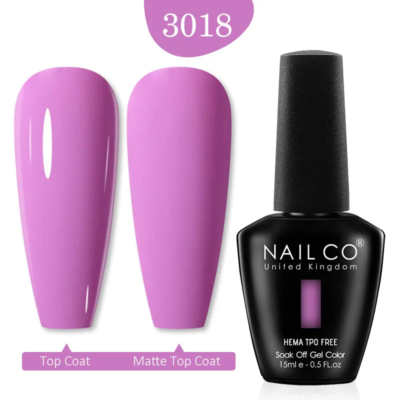 NailCO Pink Colors HEMA FREE Gel Nail Polish Nail Art Vernis Semi Permanent UV Lamp Gel Manicure for Nails Supplies Gel Polish