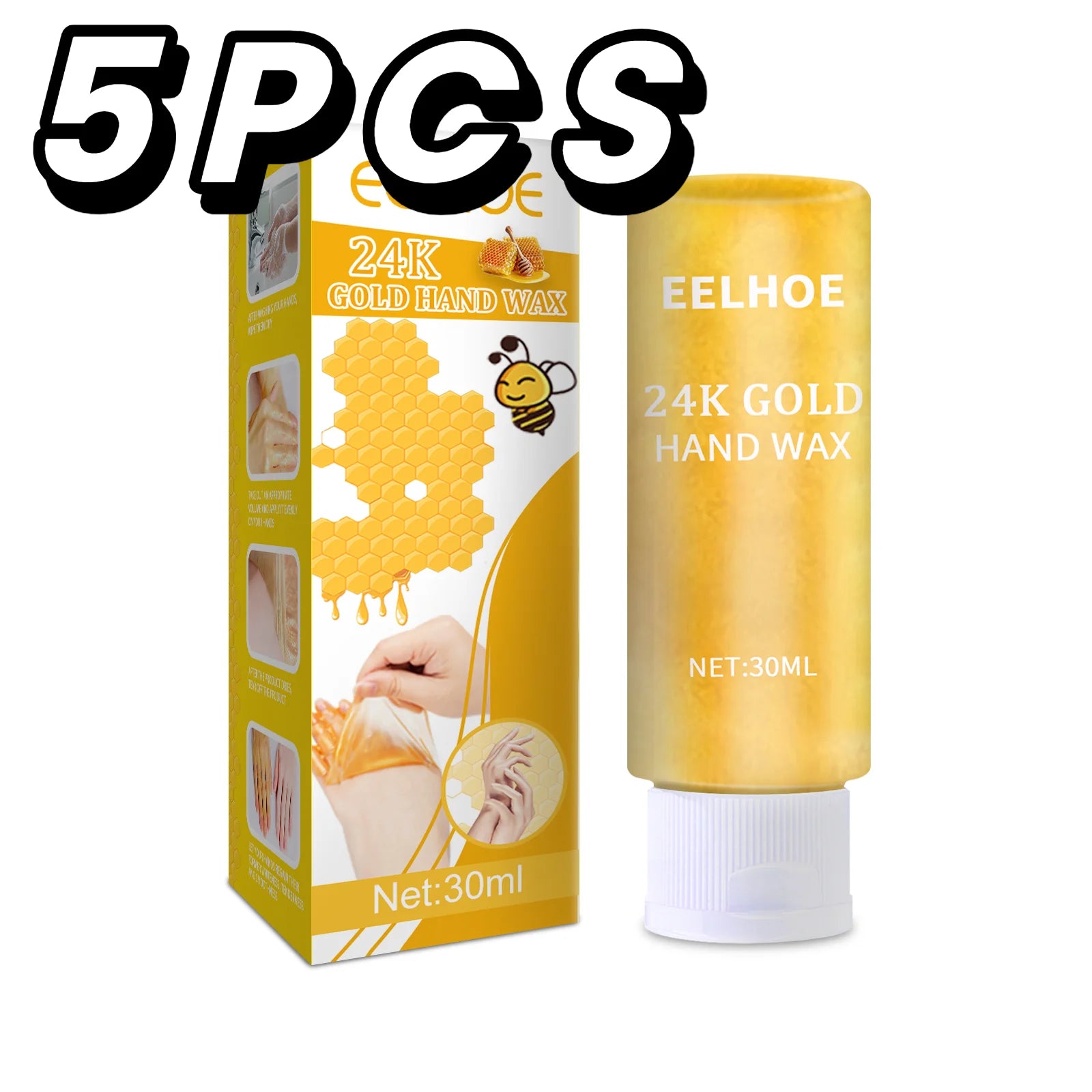 24K Gold Milk Honey Hand Care Masks Soothing Moisturizing Exfoliating Whitening Nourishing Hydrating Gel Hand Mask
