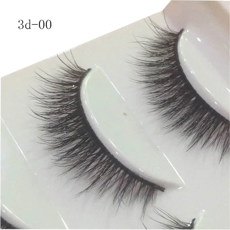 HBZGTLAD 5Pairs 3D Handmade Fake Eyelashes Natural Long Thick Daily Makeup Thick Cross Eyelashes Eye Lashes