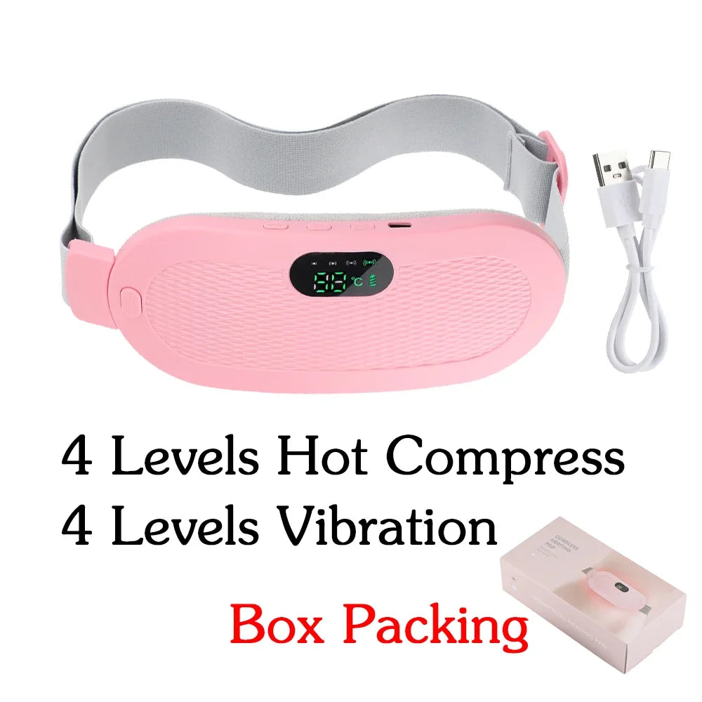 Electric Menstrual Heating Pad Portable Women Period Cramp Massager Warming Palace Belt Heated Waist Massager for Female